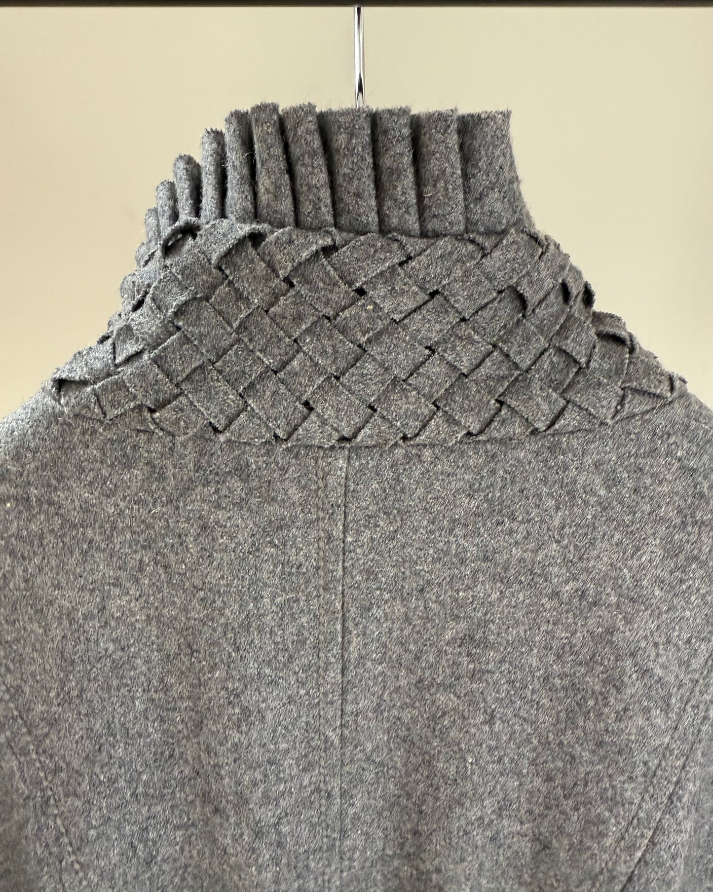 DUCHESS Grey Knee Length Wool Blend Coat
