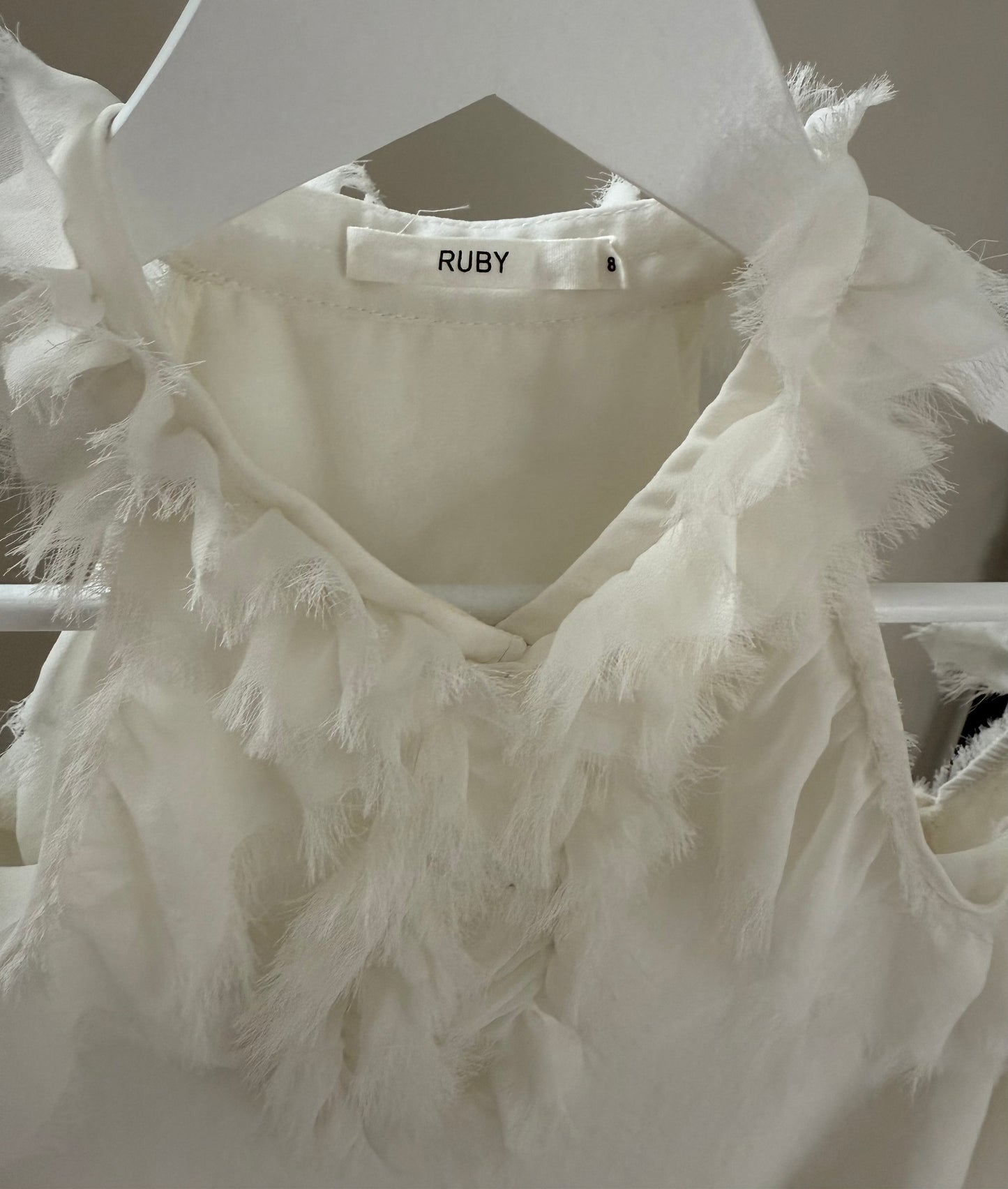 RUBY White Fully Lined Top