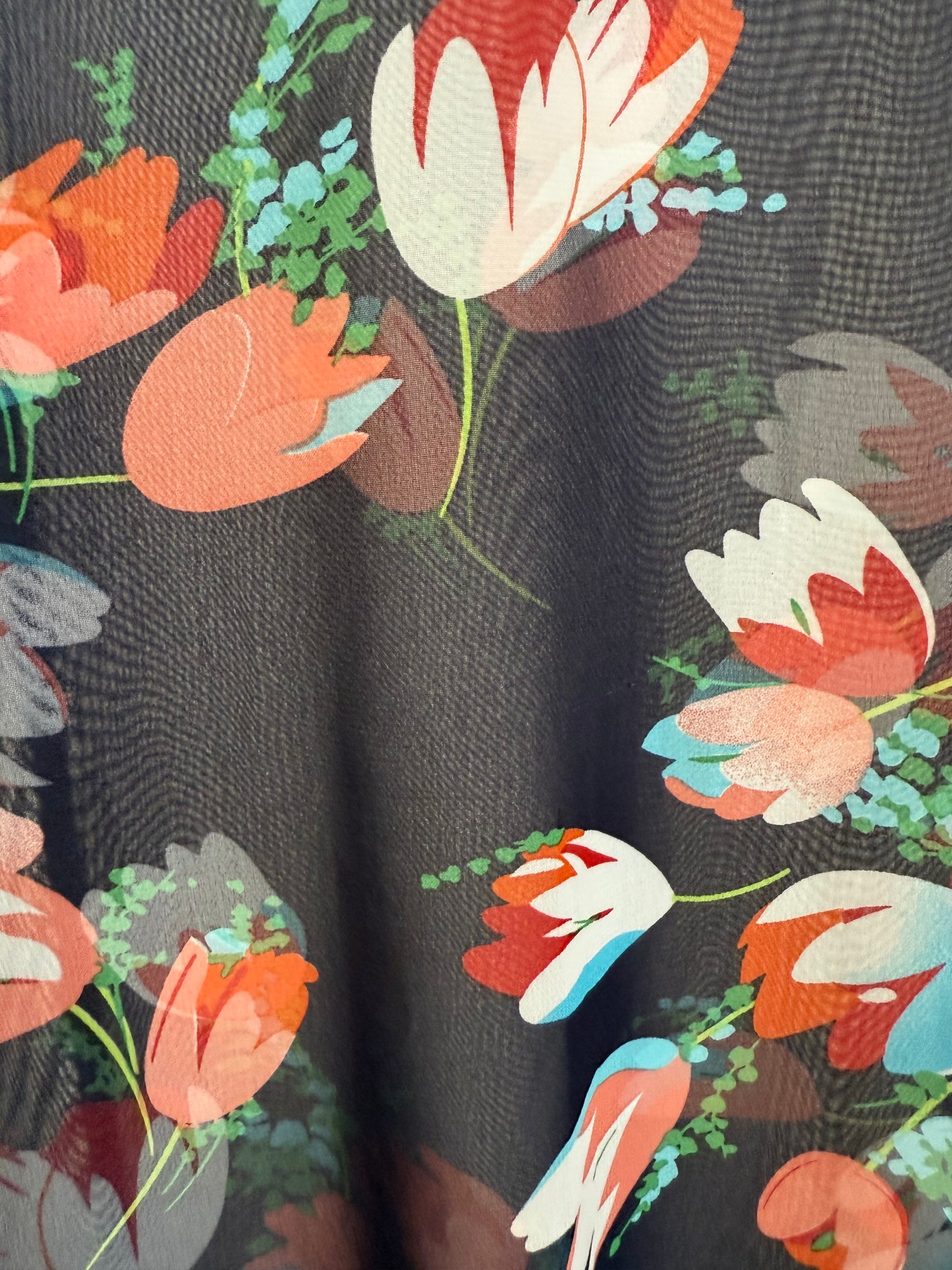 Floral Blue/Red Top