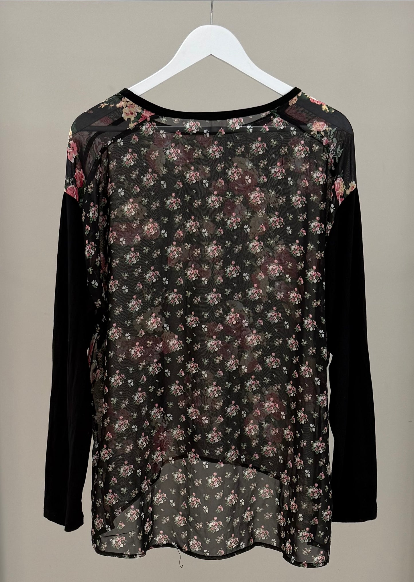 KETZ-KE Black Floral Shirt/Top