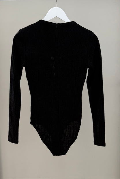SHAREEN COLLECTIONS Black Bodysuit