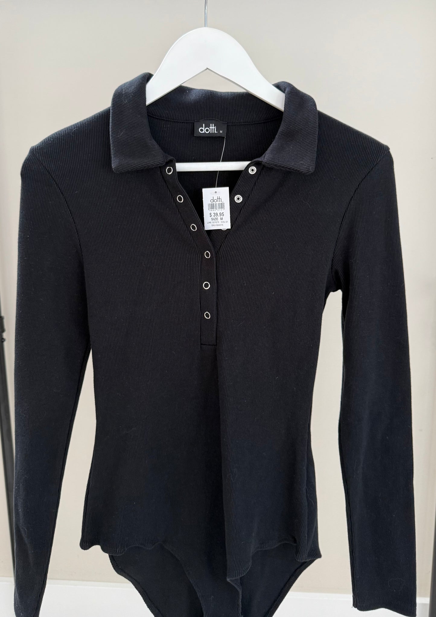 DOTTI Black Bodysuit - NEW WITH TAGS