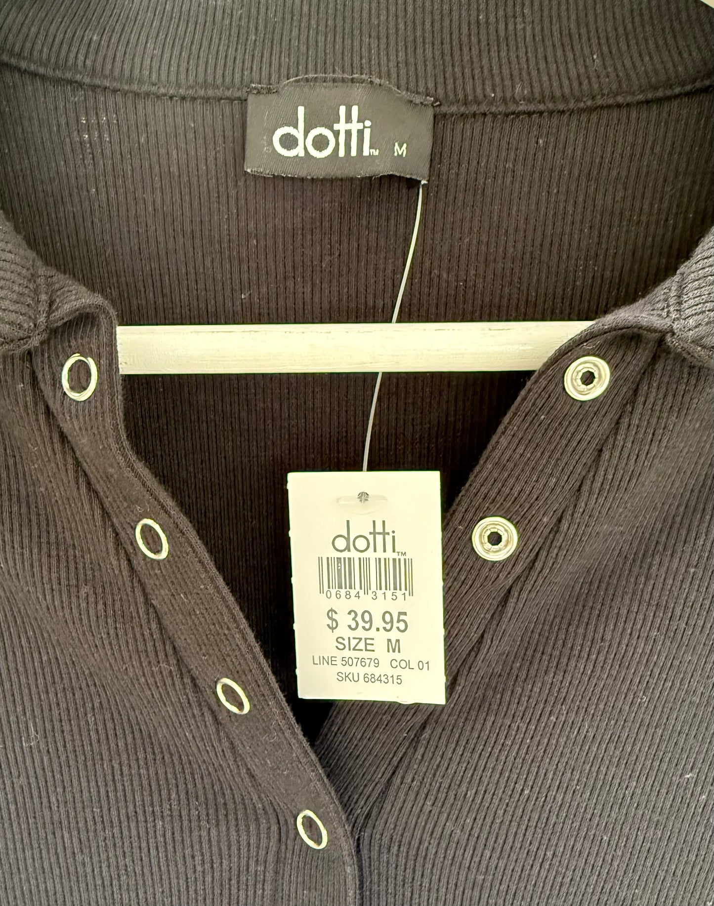 DOTTI Black Bodysuit - NEW WITH TAGS