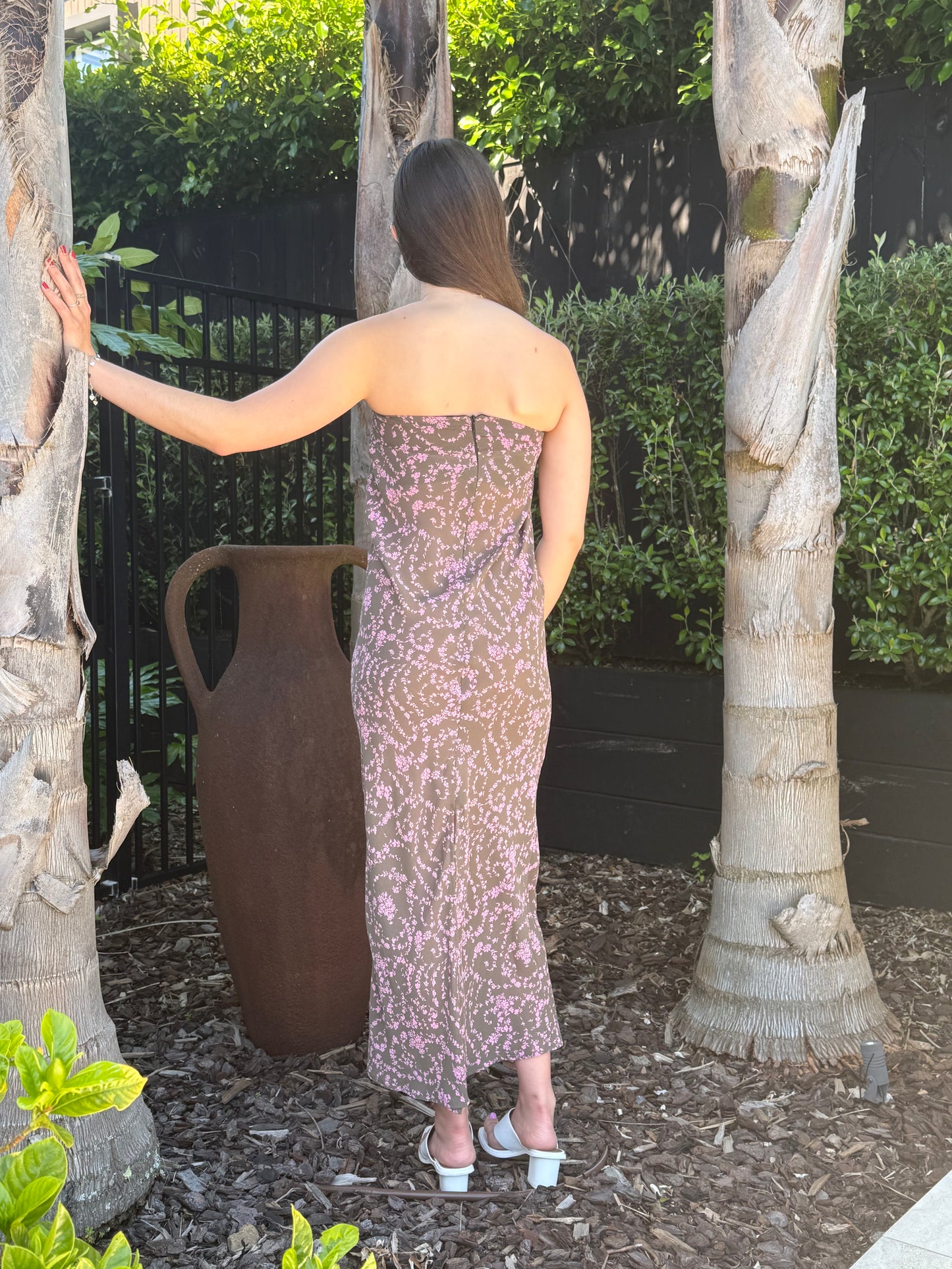 Brown/Pink Floral Dress