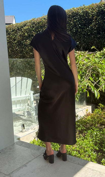 DECJUBA Black Long, Dress/Gown
