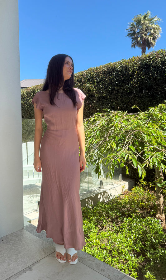 BLAK LUXE Pink Floor Length Dress/Gown