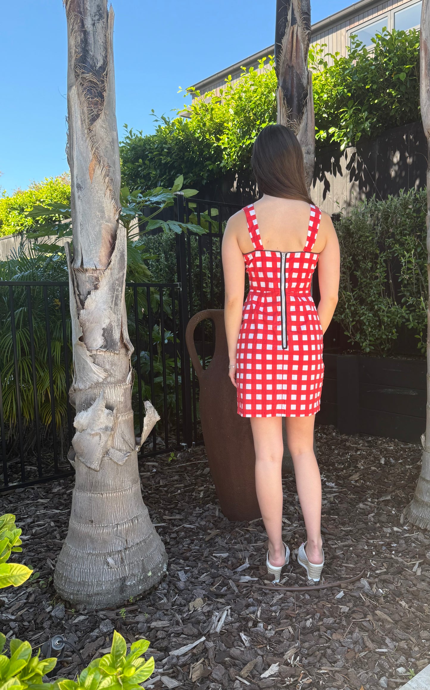 COOP by TRELISE COOPER Red/White Checkered Mini Dress