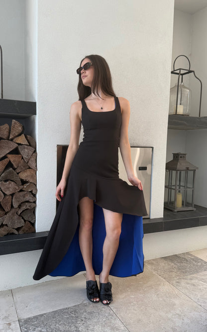 BCBGMaxAzria Black/Blue Dress