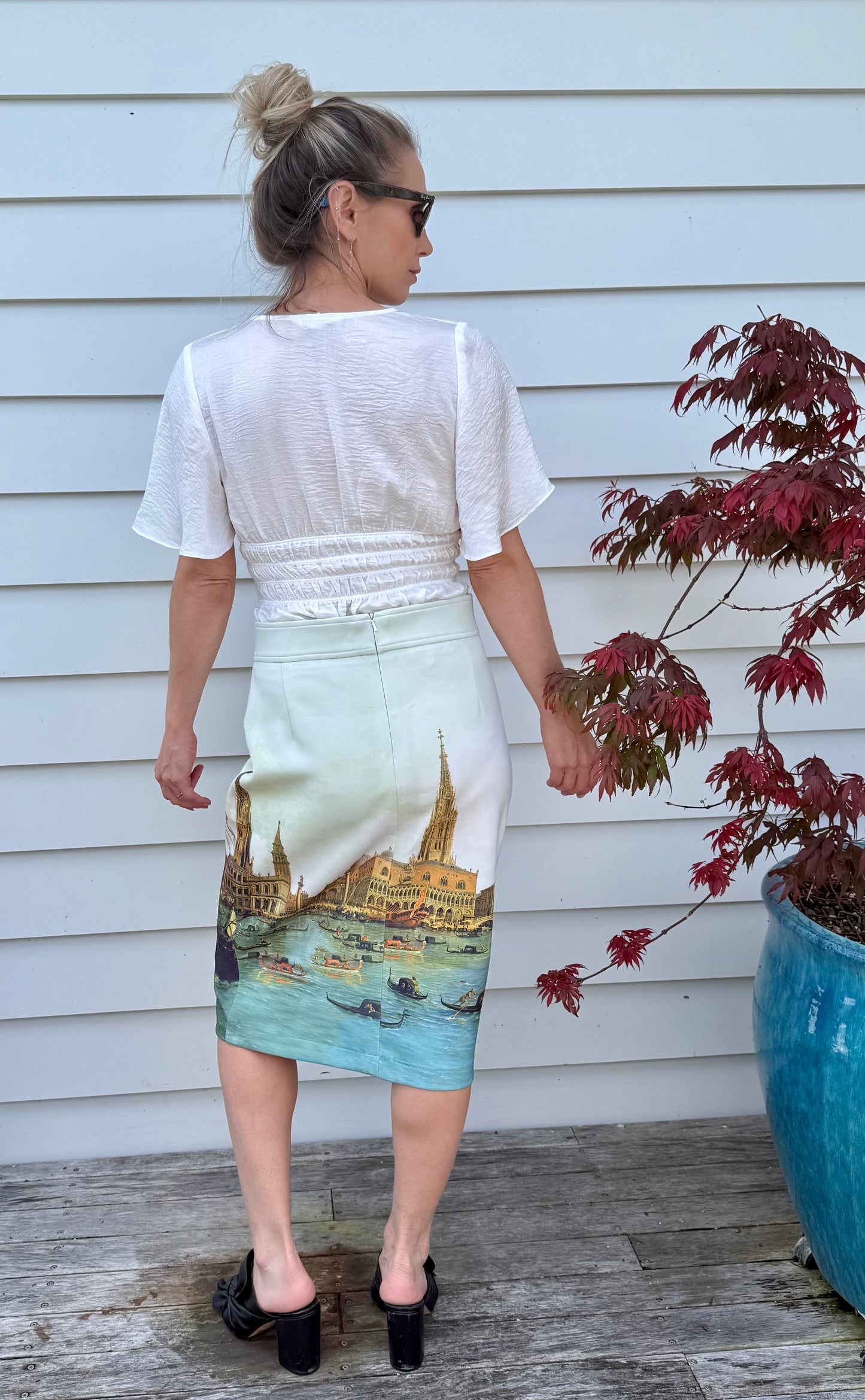 OOBY RYN Midi Pencil Skirt