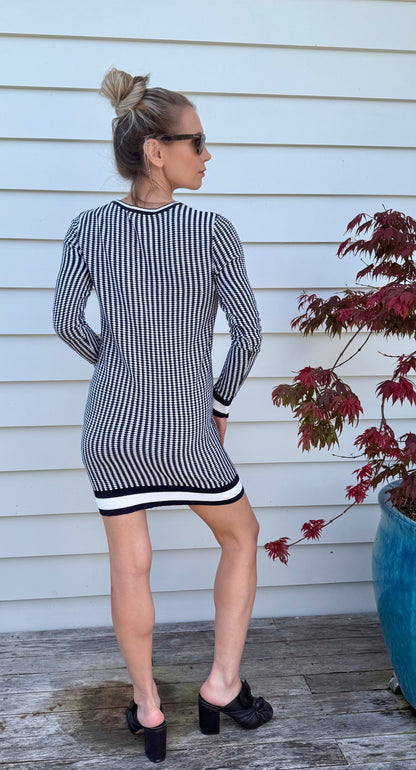 SEED Dark Blue/White Mini Dress