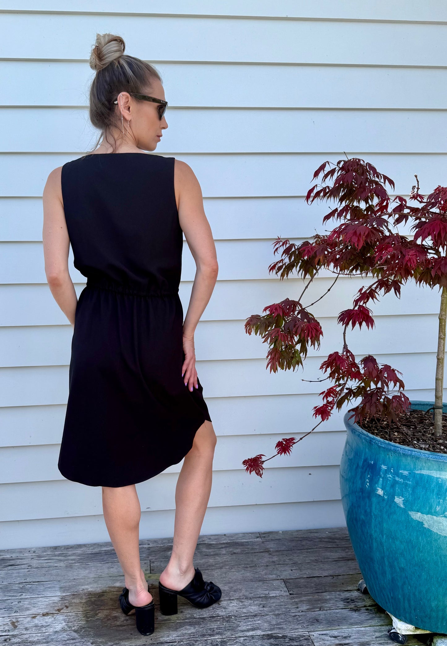 Decjuba Black Knee Length Dress
