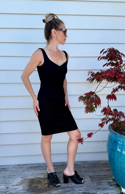 RUBY/LIAM Black Mini-Knee Length Dress