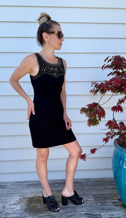 FOREVER NEW Black Mini-Knee Length Dress