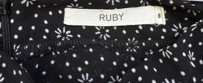 RUBY Black/White Floral Skirt AND Top Outfit Set
