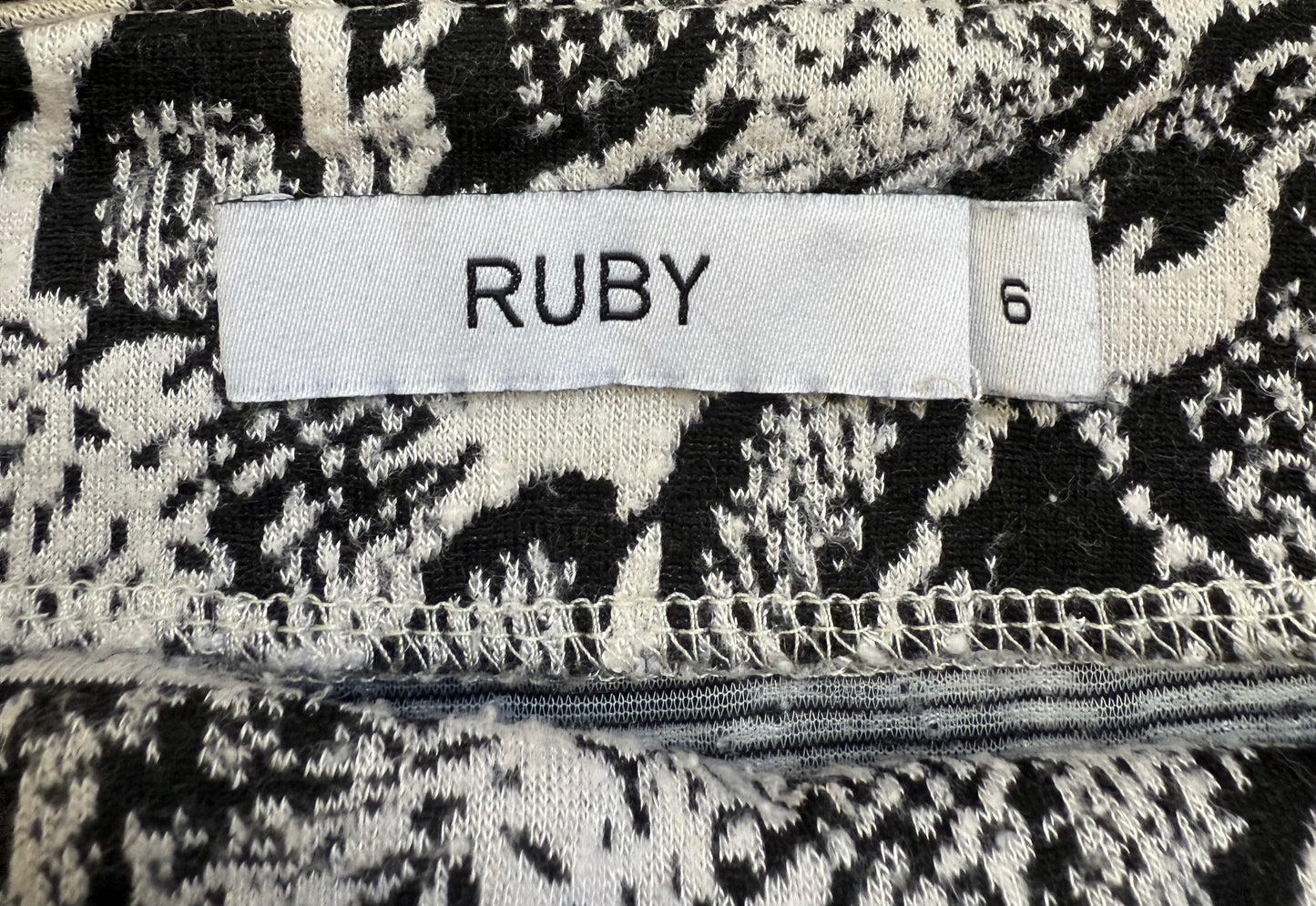 RUBY Black/White Mini Skirt