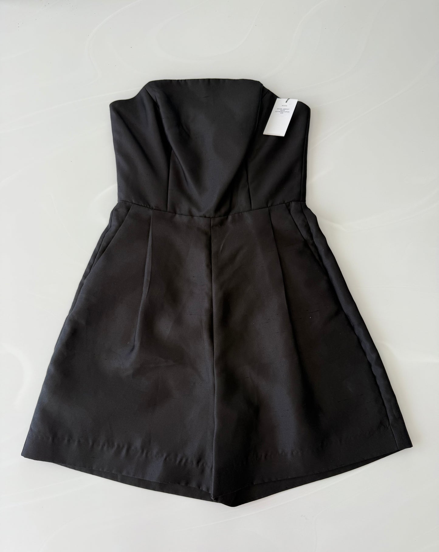 RUBY Sakura Black Silk Blend Playsuit - NEW WITH TAGS ($389)