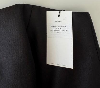 RUBY Sakura Black Silk Blend Playsuit - NEW WITH TAGS ($389)