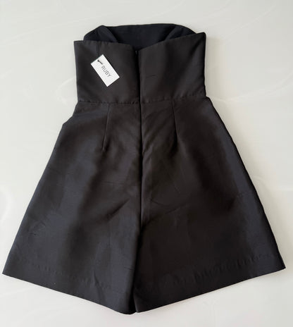 RUBY Sakura Black Silk Blend Playsuit - NEW WITH TAGS ($389)