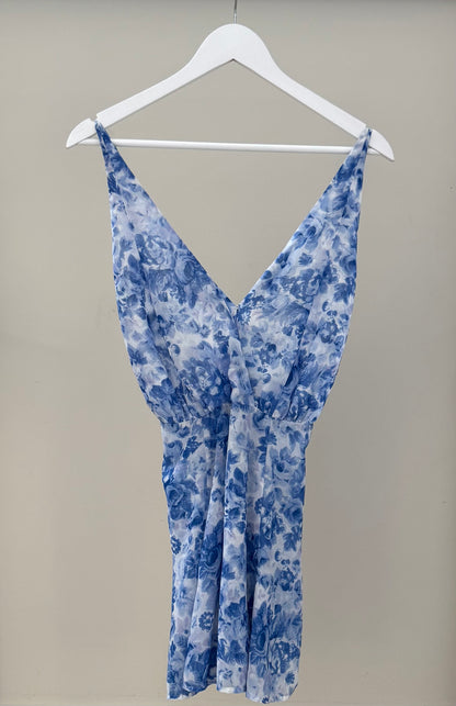RUBY Blue Floral Playsuit