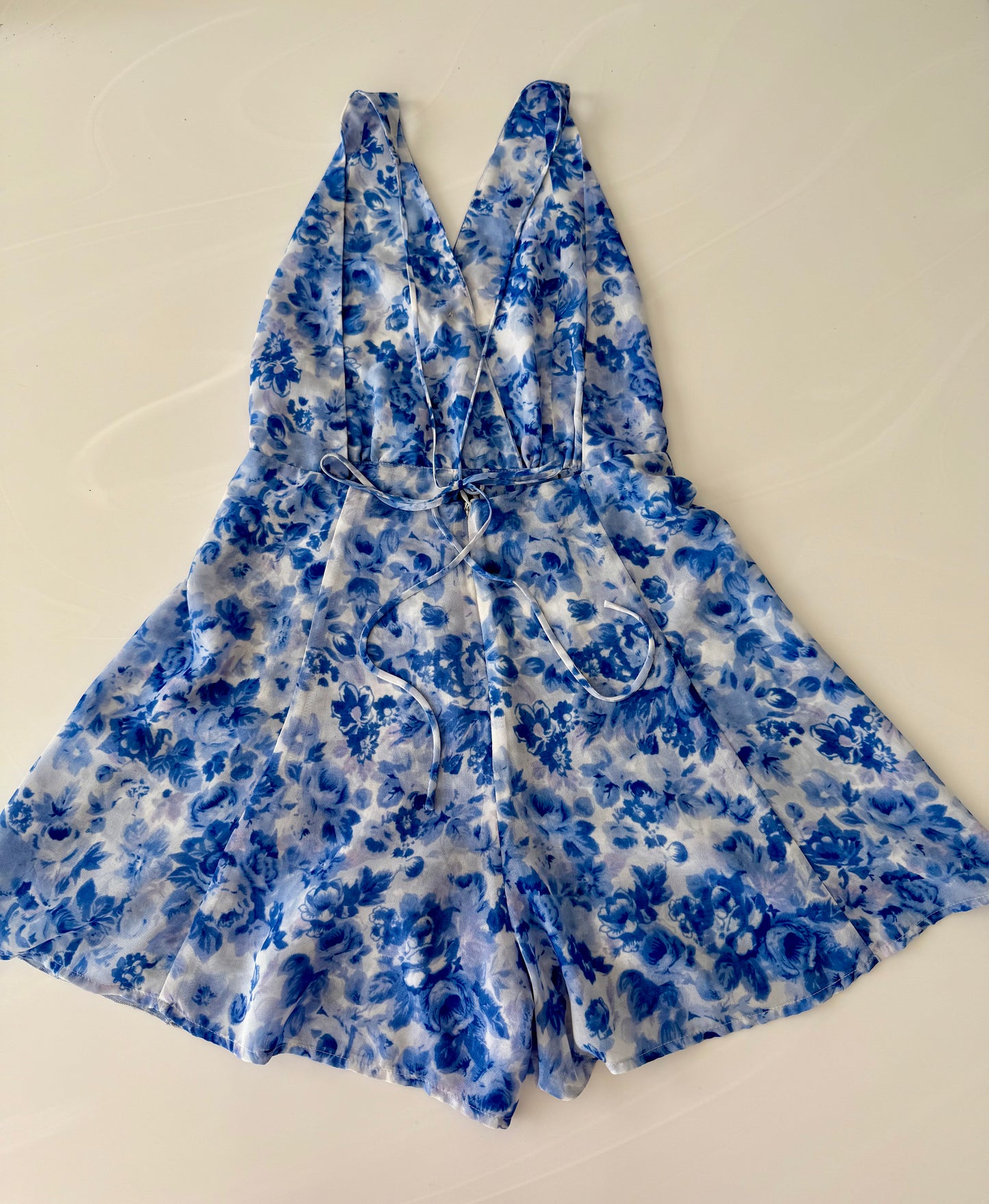 RUBY Blue Floral Playsuit
