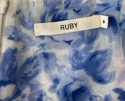 RUBY Blue Floral Playsuit