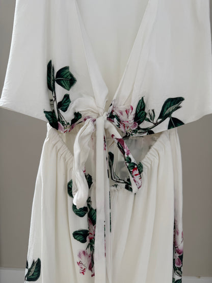 RUBY White Floral Mini Playsuit