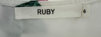 RUBY White Floral Mini Playsuit