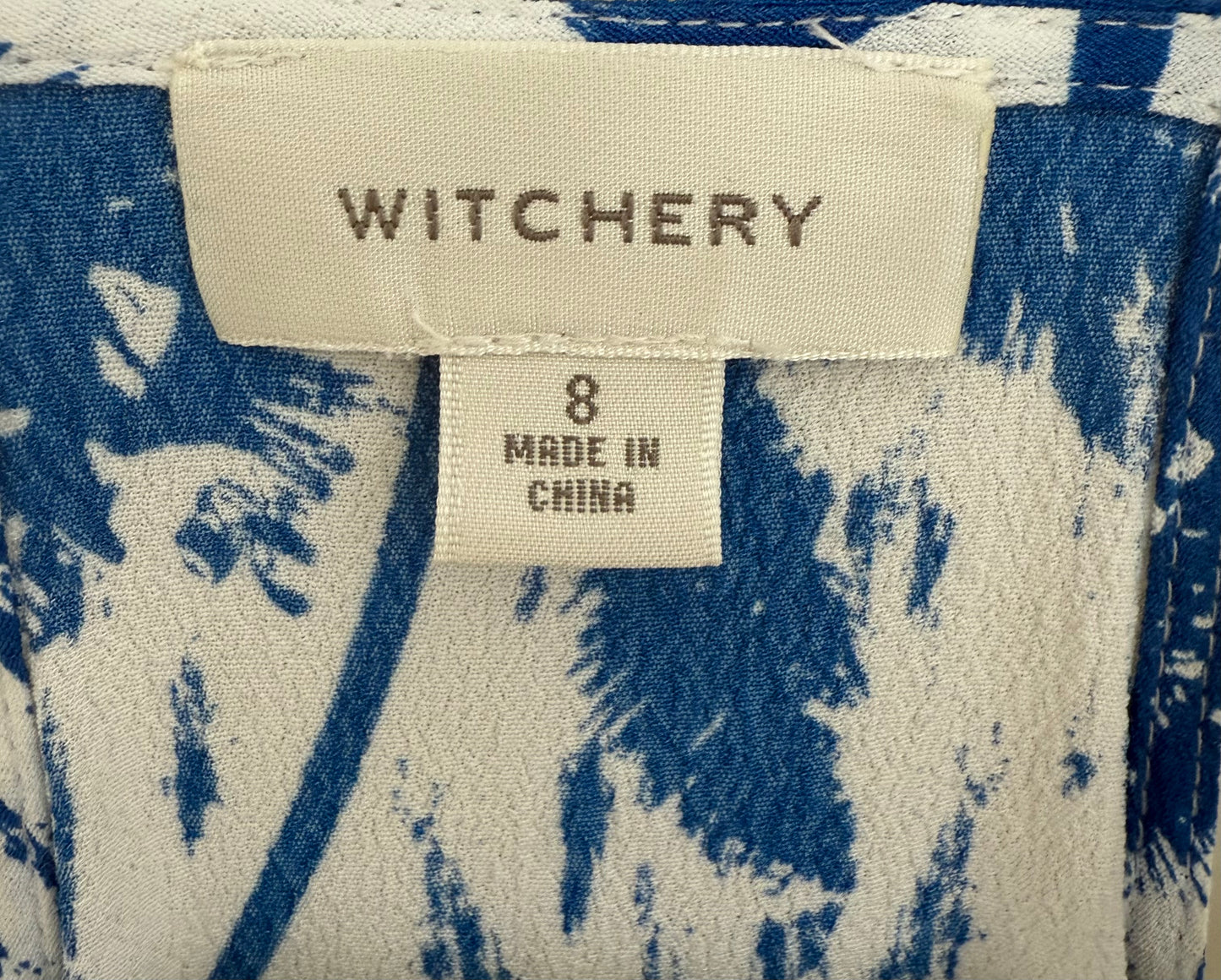 WITCHERY Blue/White Maxi Dress