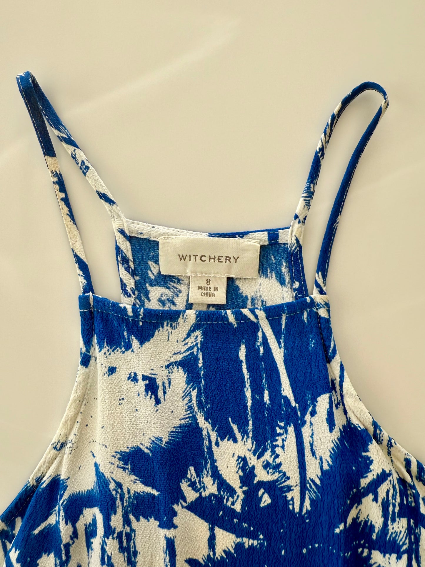 WITCHERY Blue/White Maxi Dress