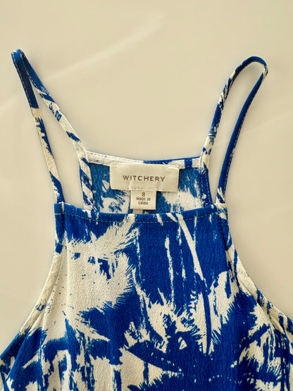 WITCHERY Blue/White Maxi Dress