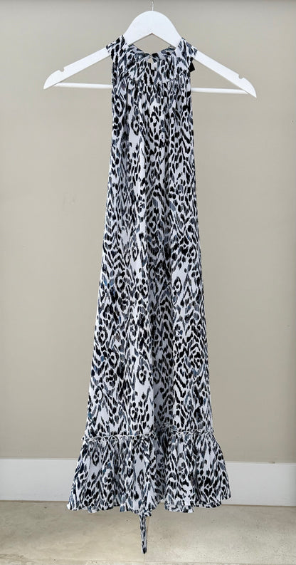 DECJUBA Black/White Knee Length Dress