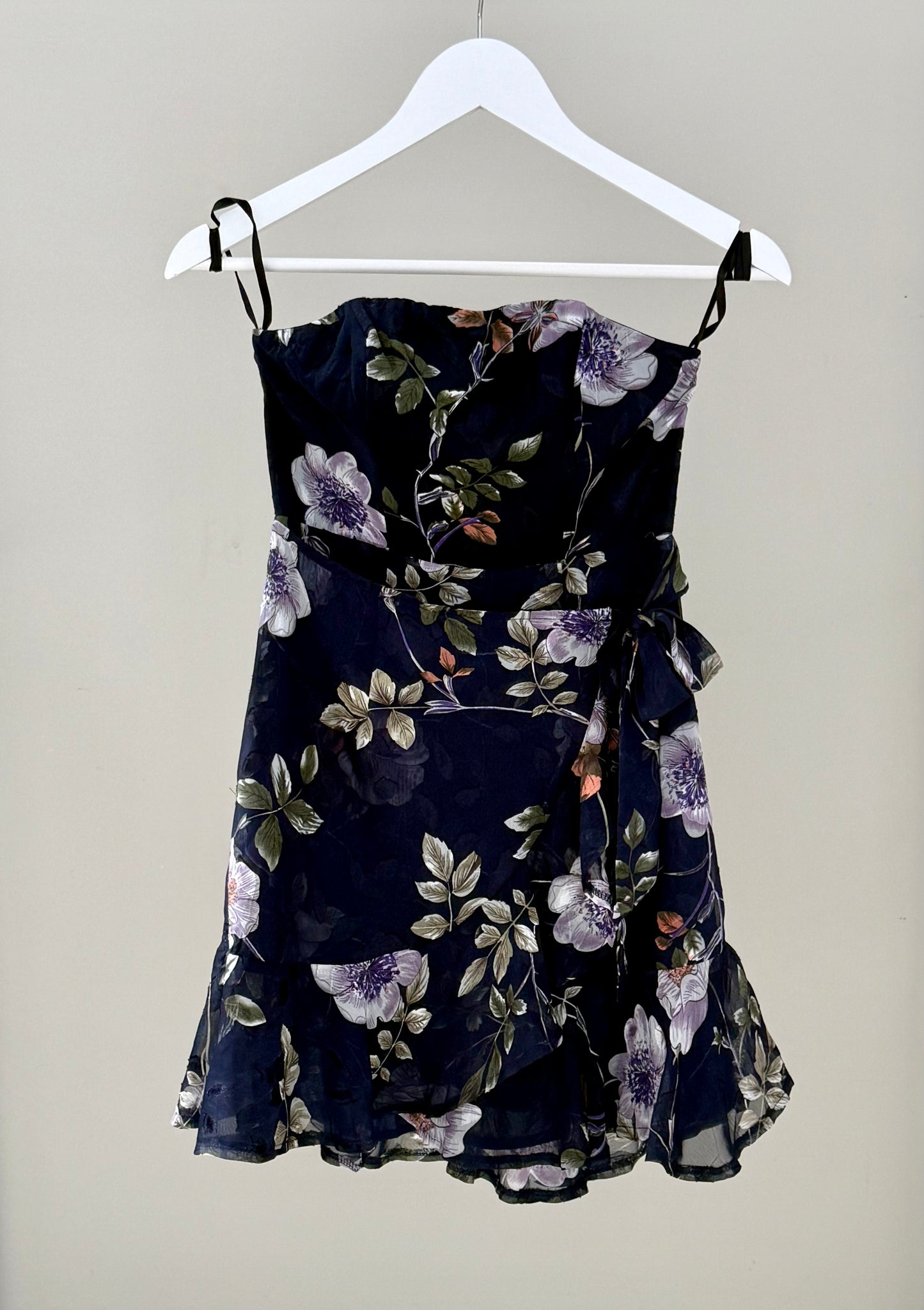POLLY Blue Floral Mini Dress
