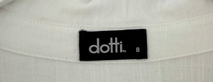 DOTTI White Linen-Blend Mini Dress