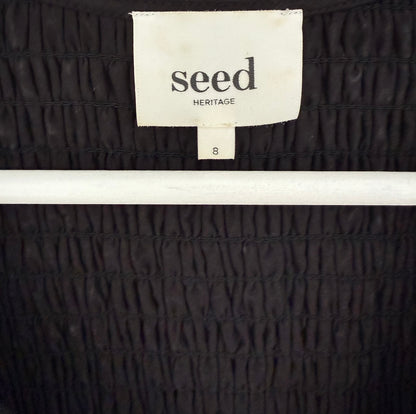 SEED Black Midi-Long Dress