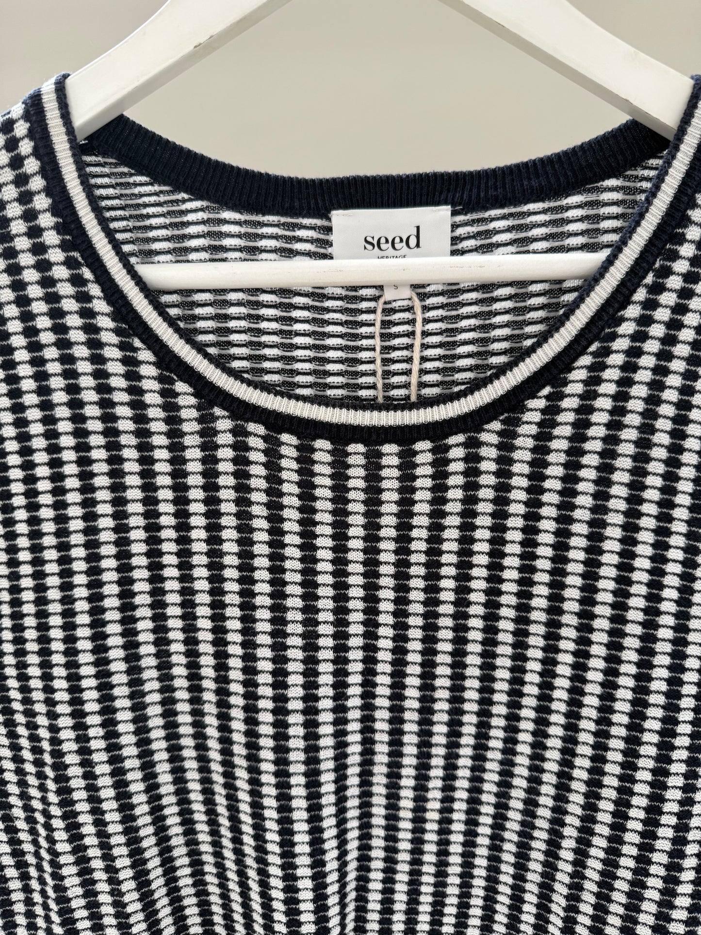 SEED Dark Blue/White Mini Dress
