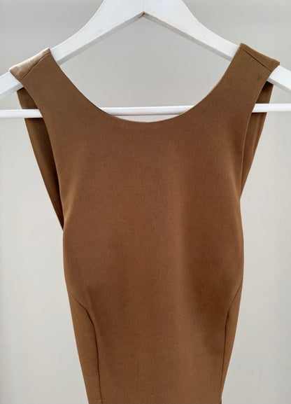 RUBY Gold Knee Length Dress