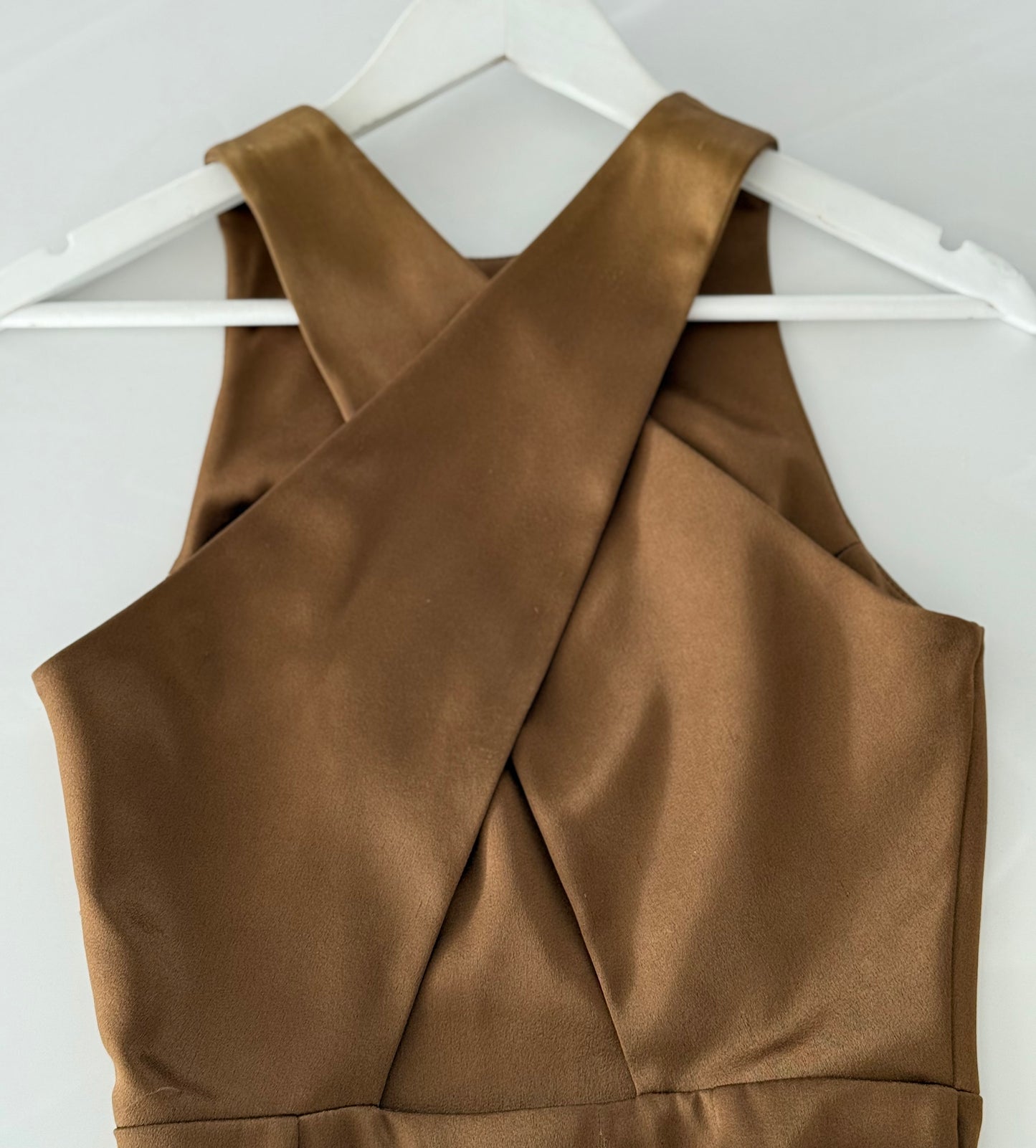 RUBY Gold Knee Length Dress