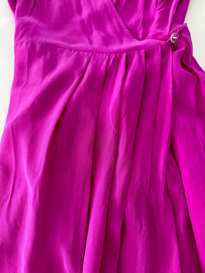 RUBY/LIAM Pink Silk Knee-Midi Dress