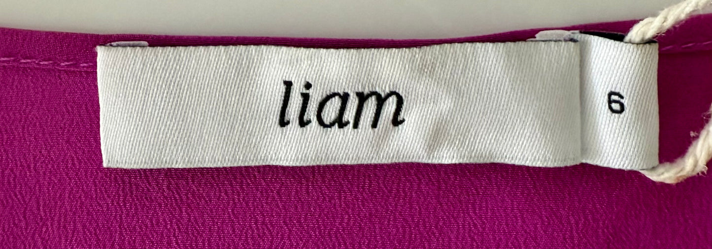RUBY/LIAM Pink Silk Knee-Midi Dress
