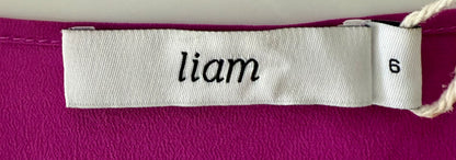 RUBY/LIAM Pink Silk Knee-Midi Dress