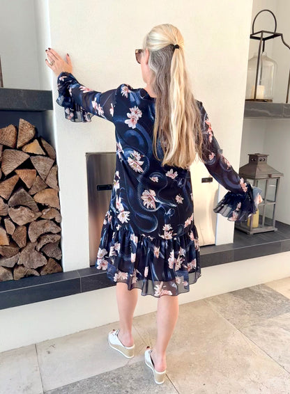 TRELISE COOPER (COOP) Blue Floral Knee Dress