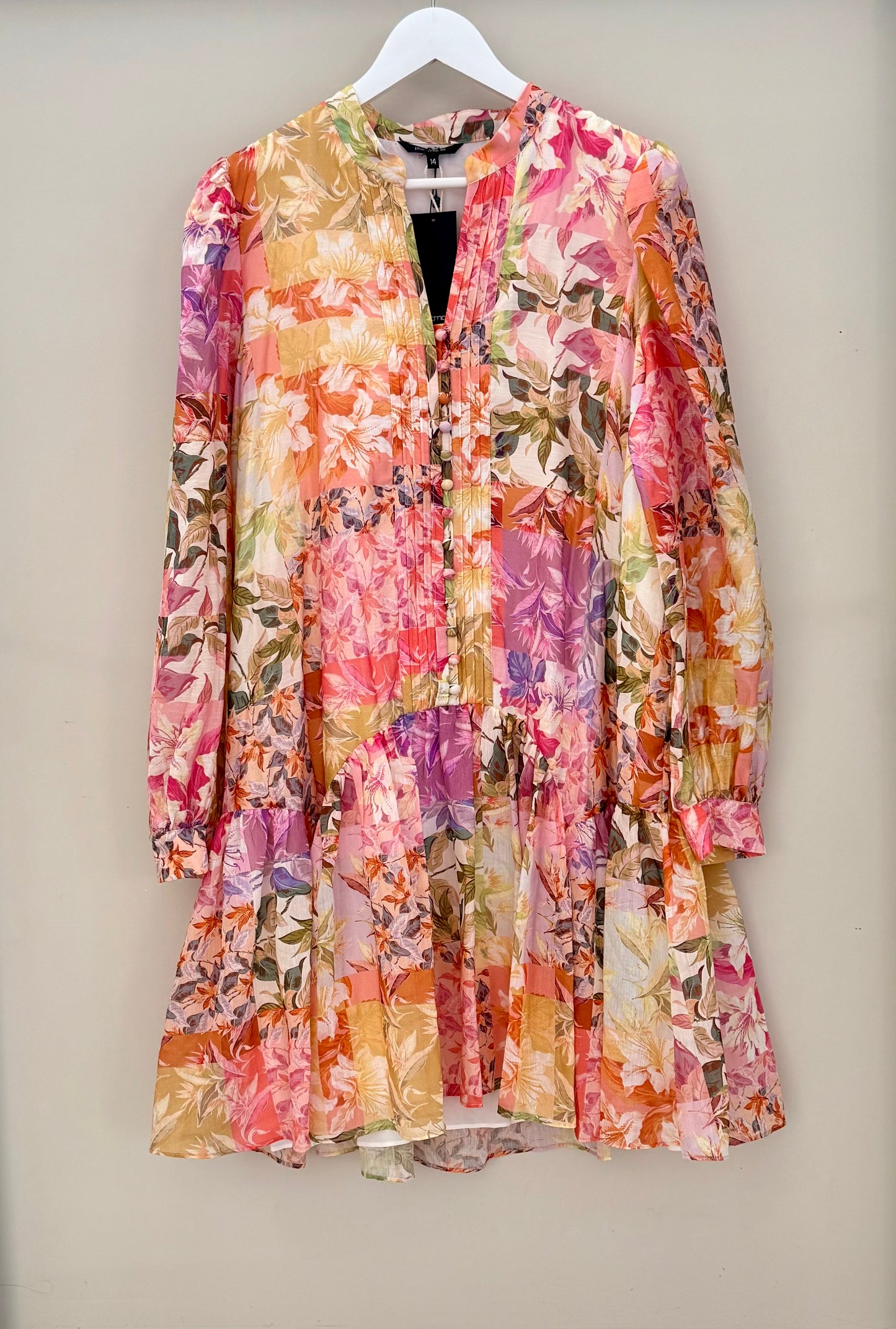 PORTMANS Knee Length Floral Linen Blend Dress - (New With Tags 179.99)