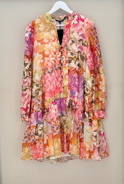 PORTMANS Knee Length Floral Linen Blend Dress - (New With Tags 179.99)