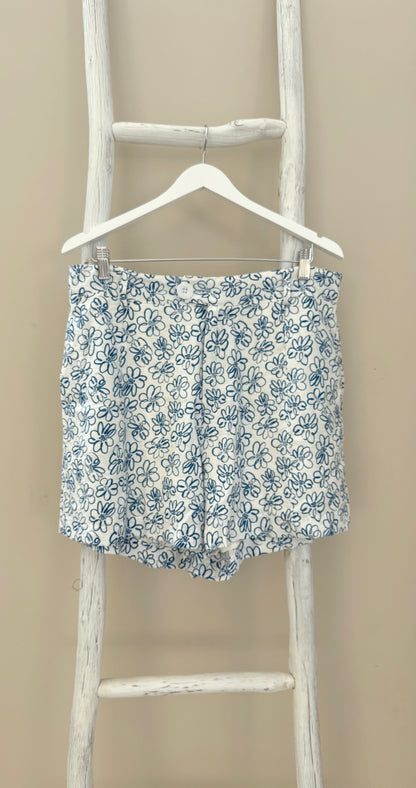 KETZ-KE White Floral Shorts