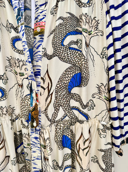 LA PRESTIC OUISTON/Paris Designer - 100% Silk Dress