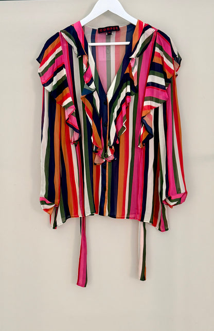 TRELISE COOPER Sheer Striped Top