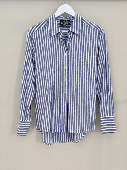 YVONNE BENNETTI Blue/White Stripe Shirt