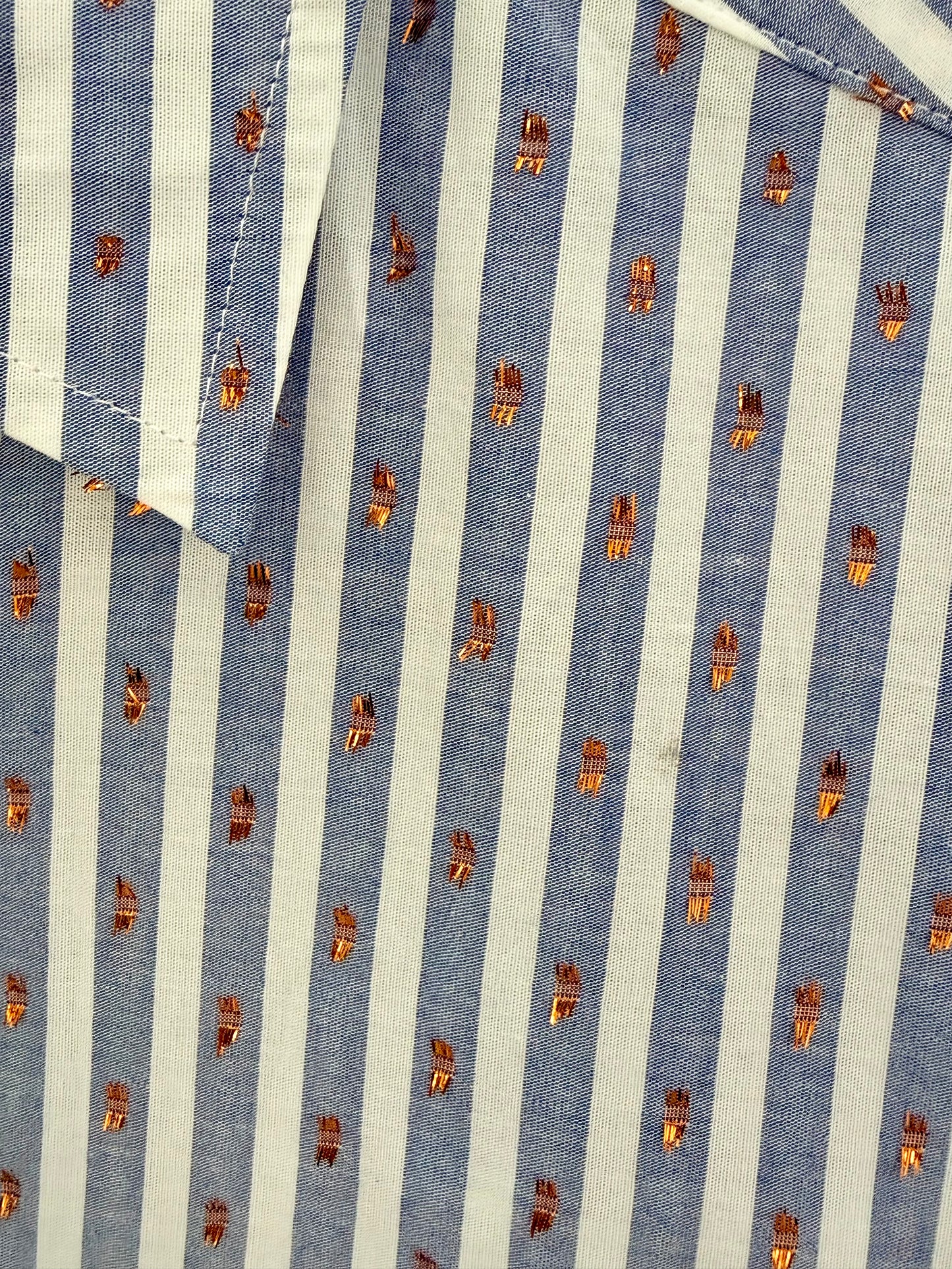 YVONNE BENNETTI Blue/White Stripe Shirt