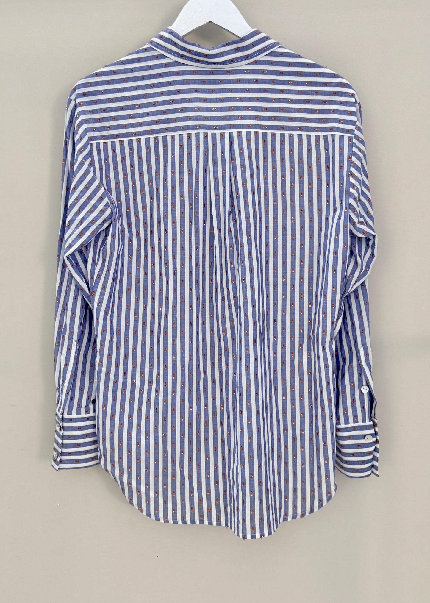 YVONNE BENNETTI Blue/White Stripe Shirt