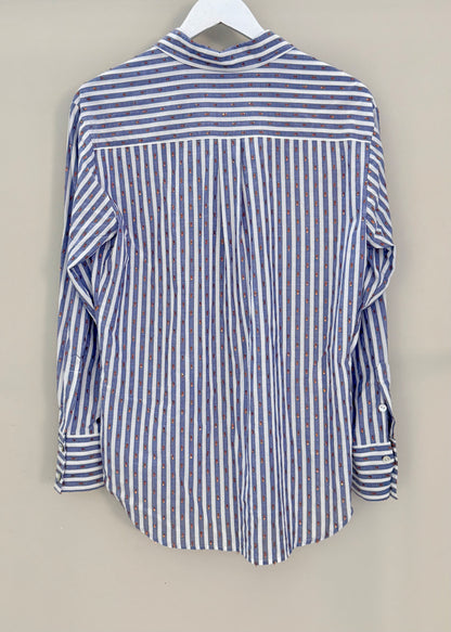 YVONNE BENNETTI Blue/White Stripe Shirt